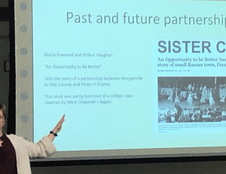 Dr. Kohn presenting Lost Towns project