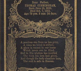 Thomas Funeral Card