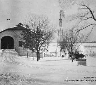 Historic image of Washington Marlatt barn (Photo from the Marlatt Photo Album, Courtesy of the Riley County Historical Society)