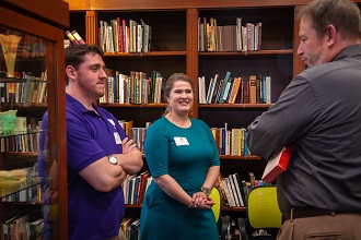 Graduate scholars Bradley Galka and Hailey Quick 