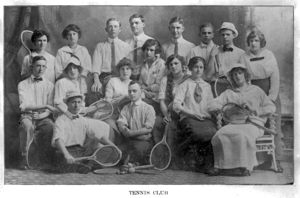 High School Tennis Club Galena, Kansas 1914