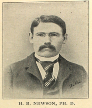Dr. Henry B. Newson, Associate Professor of Mathematics, University of Kansas (1893).