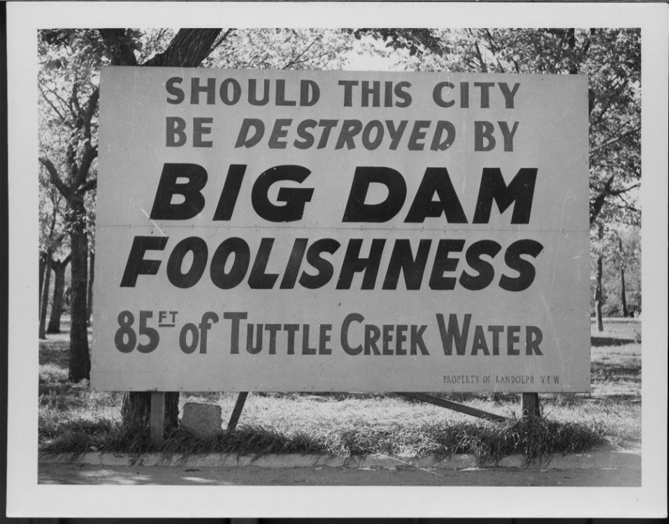Big Dam Foolishness Sign, Randolph, Kansas
