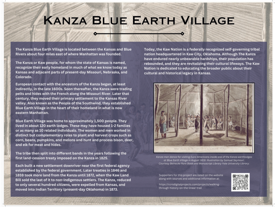 Linear Marker - Blue Earth Village