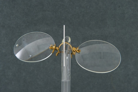 View of the glasses on a stand 