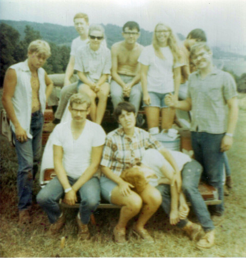 K-State, KU, and WSU students in the first collaborative Great Plains Archaeological Field School (summer 1968)