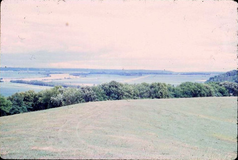 View over the Missouri River Valley from the bluffs in northeastern Kansas (June 1968)