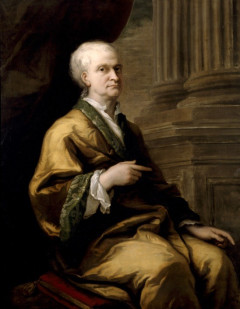 Portrait of Sit Issac Newton wearing a banyan by James Thornhill (1712), version from Royal Society Publishing
