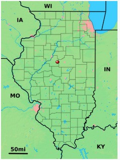 Map of Minier Illinois from English Wikipedia