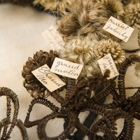 Close up of a hair wreath