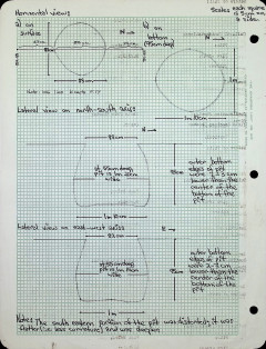 Detailed plan views and cross-sectons of two storage pits at the Lonergan site (November 22, 1969)
