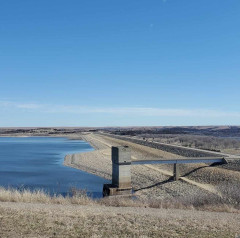 Modern day photo of Tuttle Creek Dam and Reservoir (taken by Anna PC)