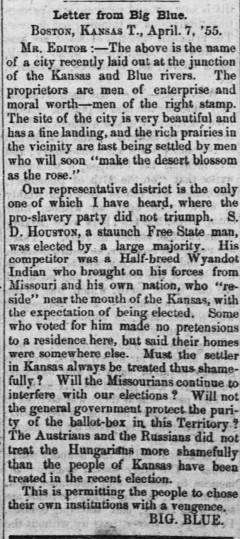 The Kansas Herald of Freedom, April 14, 1855