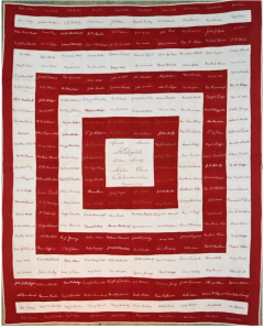St. Elizabeth Altar Society Quilt created in October 1914. Collection of Larry Strecker