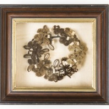 Framed hair wreath