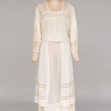 Women's lingerie dress, 1918, Cotton voile