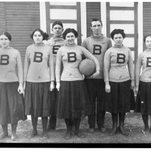 Girls' Basketball Team Bushton, Kansas 1912