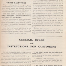 "General Rules and Instructions for Customers," Herr, Thomas & Co.