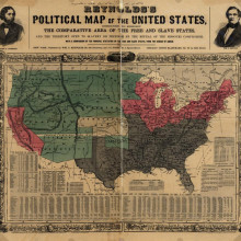 Political Map of the United States, 1865. 
